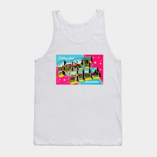 Greetings from Fort Sill, Oklahoma - Vintage Large Letter Postcard Tank Top